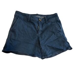 American Eagle Outfitters Blue super stretch midi shorts 0
